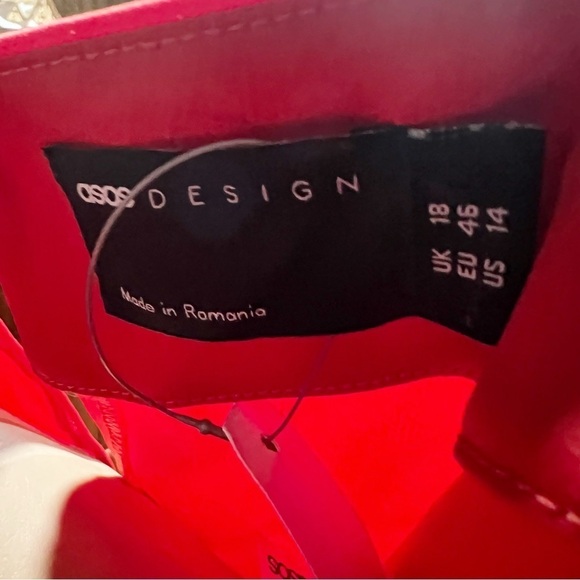 Asos Women’s Red Tie Wrap Front Top and Wide Leg Pants Set - Picture 10 of 14